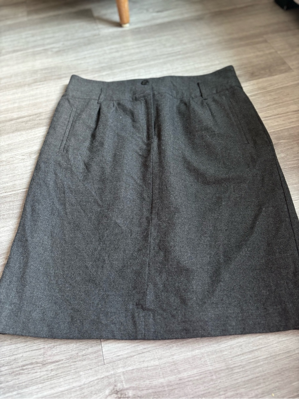Tommy Hilfiger Charcoal, wool A-Line Skirt